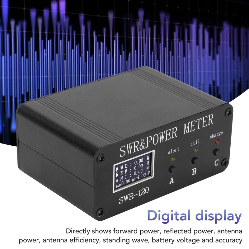Standing Wave Meter Aluminium Alloy Digital Display 1.8‑50MHz FM AM
