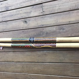 Terre Bamboo Rain Stick, Rain Maker 24" 32" 40" 48" 59" Painted, Burned, Cave or Maori Design - Length: 48 inches