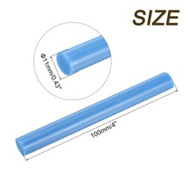 uxcell 6pcs Mini Hot Glue Sticks for Glue Gun 0.43 x 4 inch Large Glue Sticks, 11 x 100mm Sky Blue