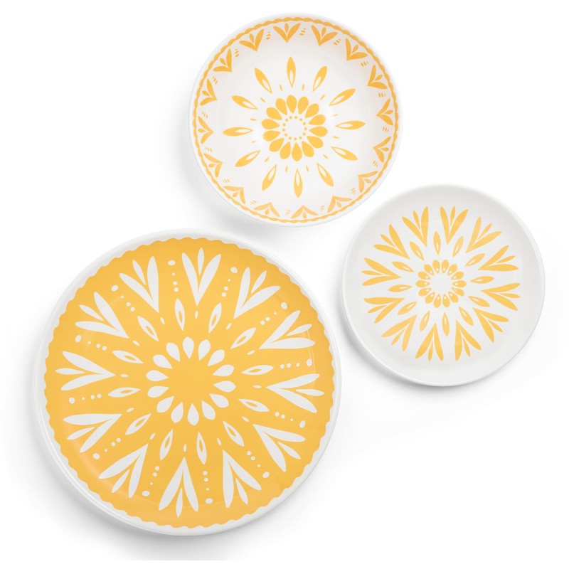 Larder & Vine 12-Piece Melamine Dinnerware Set: Durable, Lightweight, Break-Resistant
