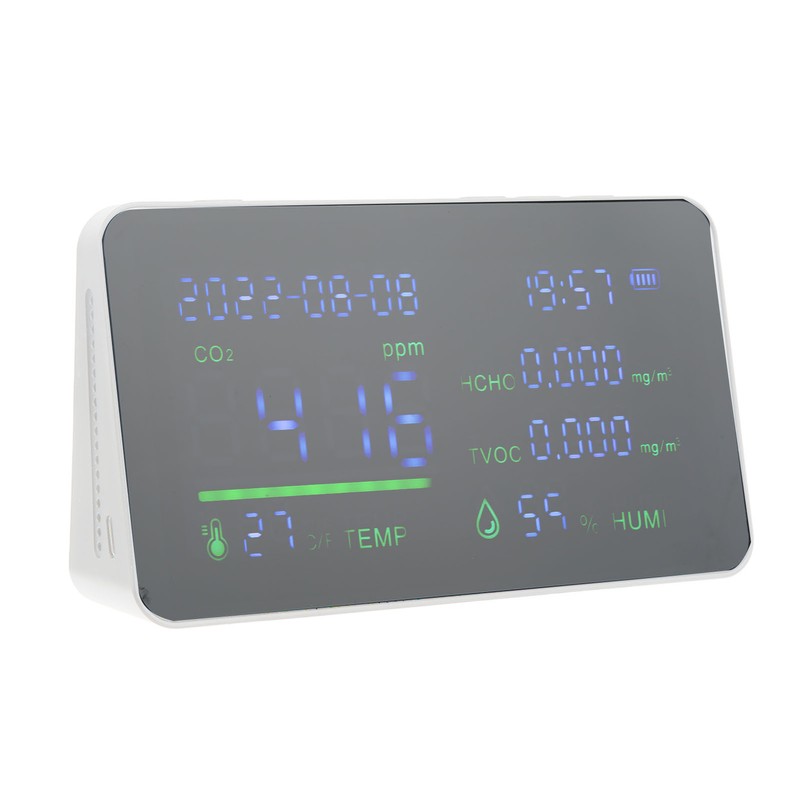 CO2 Detector ABS and Electronic TVOC Sensor Components Digital Temperature