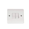 Click Plate Switch 2 Gang 2 Way 10 Amp White