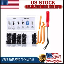 Unbranded 100 PCS For Nissan Bumper Fender Liner Push Type Retainer Clips 6 Sizes 5 Tool