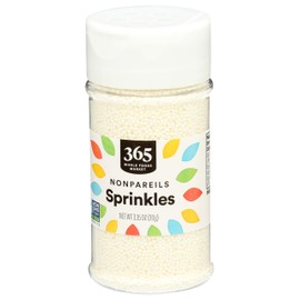 365 by Whole Foods Market, Sprinkles Nonpareils White, 3.15 Ounce