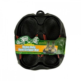 bulk buys OL173 Heavy Duty Boot Scraper Mat, Black/Orange