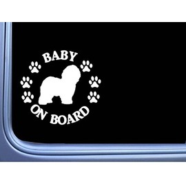 Baby on Board Old English L467 Sheepdog 6" dog Sticker decal