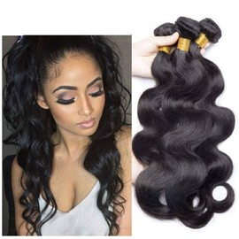 Brazilian Body Wave Human Hair Extension Natural Black - 100G (14'')