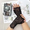 bmactosh Women's Lace Gloves Fingerless Floral Gloves Wedding Party Costume