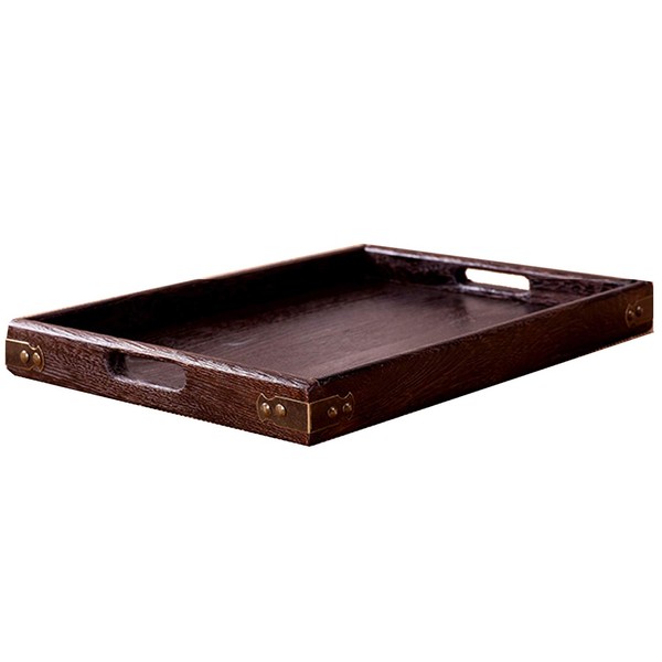 Shandini Wooden Tray, Stylish, Rectangular, Bon Wood Tray, Square Tray for Guests