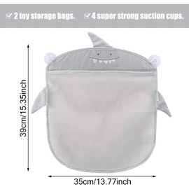 2PCS Mesh Bath Organizer,Bath Toy Storage Bag With Strong Suction Cups For Baby Bath Toys,Bath Toy Holder Hanging,Net Quick Dry Storage Net For Bath Toys,Keep Your Space Neat And Tidy