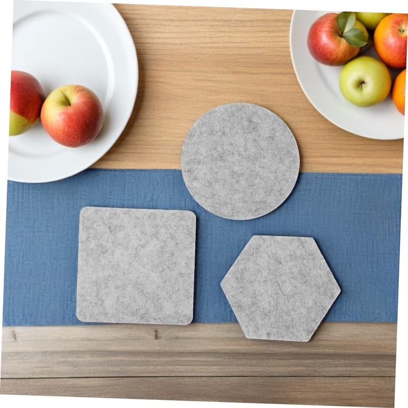 FUNOMOCYA 3 Sets Nonslip Heat Insulation Cup Pads Absorbent Round