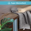 HOMEXCEL Grey Cleaning Rags 5 Pack, Highly Absorbent Microfiber Cleaning