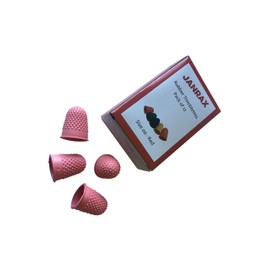 Pack of 12 Red No.00 Rubber Thimblettes - Extra Small Thimble Finger Cones