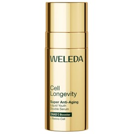 WELEDA Cell Longevity Super Anti-Ageing Liquid Youth Double Serum - Face Care Serum with [NAD+] Booster & [Retino-Cell] Reduces the 10 Signs of Skin Ageing (Natural Cosmetics, Vegan, 50 ml)