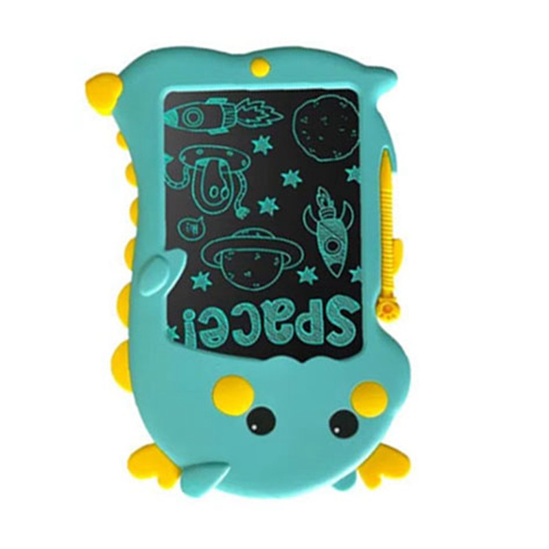 LCD Drawing Board Cute Dinosaur Shape Erasable Reusable Educational Colorful