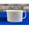 Unmarked Creamer Pitcher with Handle, White Bone China Milk Pitcher