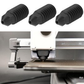 ECSiNG 5pcs 0.6mm 3D Printer Nozzles 9x3mm Hardened Extruder Hardened Steel Nozzles Compatible with Bambu Lab A1/A1 Mini 3D Printer Black