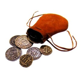 DENIX 715 8 Coins with Leather Bag, Total Length 4.7 inches (12 cm)