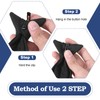 wlertcop Black Tie for Men, Ties Solid Uniform Pre-tied Adjustable