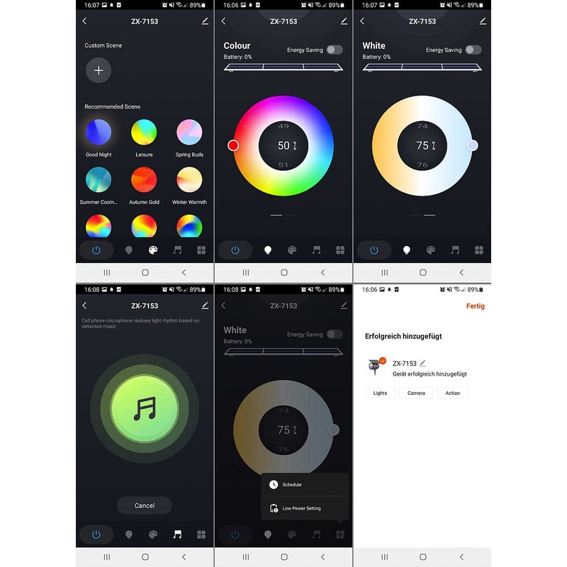 Lunartec Bluetooth Lantern: Smart Solar Lantern Metal RGB CCT LEDs