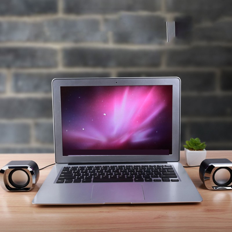 1 Pair Mini Desktop Speaker Multifunction Stereo Sound Strong Bass