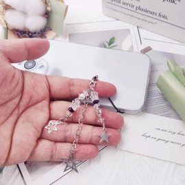 cioatu 1-4PCS Cute Phone Charms Aesthetic Y2K Cell Phone Charms Strap Pink Strawberry Butterfly Star PhoneCharm Y2K Accessories for Bag Keychain Airpods Camera Pendants Decor, One Size, Metal, crystal