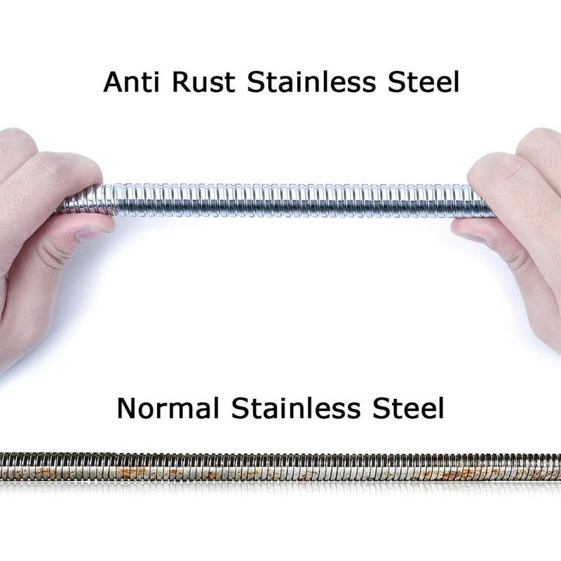2M Anti-Kink Shower Hose - 304 Stainless Steel Extra Long