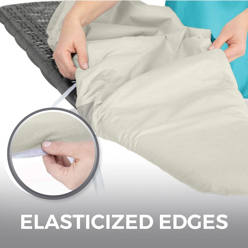 HOME GENIE Ironing Board Cover, Extra Thick Padding, Scorch Resistant