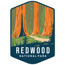 eDesign Redwood National Park Sticker 2-Pack (4 Inches Each) National Park Stickers for Waterbottle Scrapbook Car Truck SUV Window Bumper Wall Laptop Tablet Cup Tumbler and Any Smooth Surface