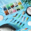 VioraWhite Tube Baits Kit Tube Fishing Lures Jigs Heads Bait