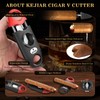 KEJIAR Cigar Travel Case Leather Cigar Humidor with Multifunctional Cigar