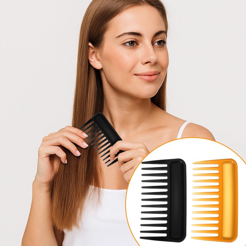Mabor 2Pcs Mini Wide Tooth Comb, Small Travel Detangling Comb