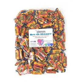 YANKEETRADERS Bit-O-Honey Retro Candy, Honey and Almond Flavored Taffy, Various Size Bulk Packs (1)