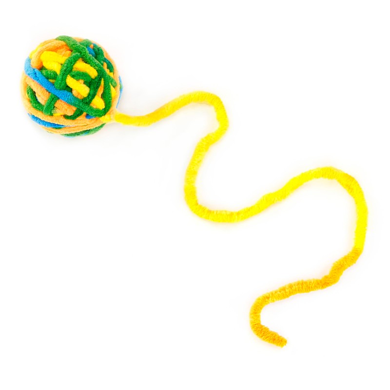 CHIWAVA 6 Pack 20" Woolen Yarn Cat Toys Ball with