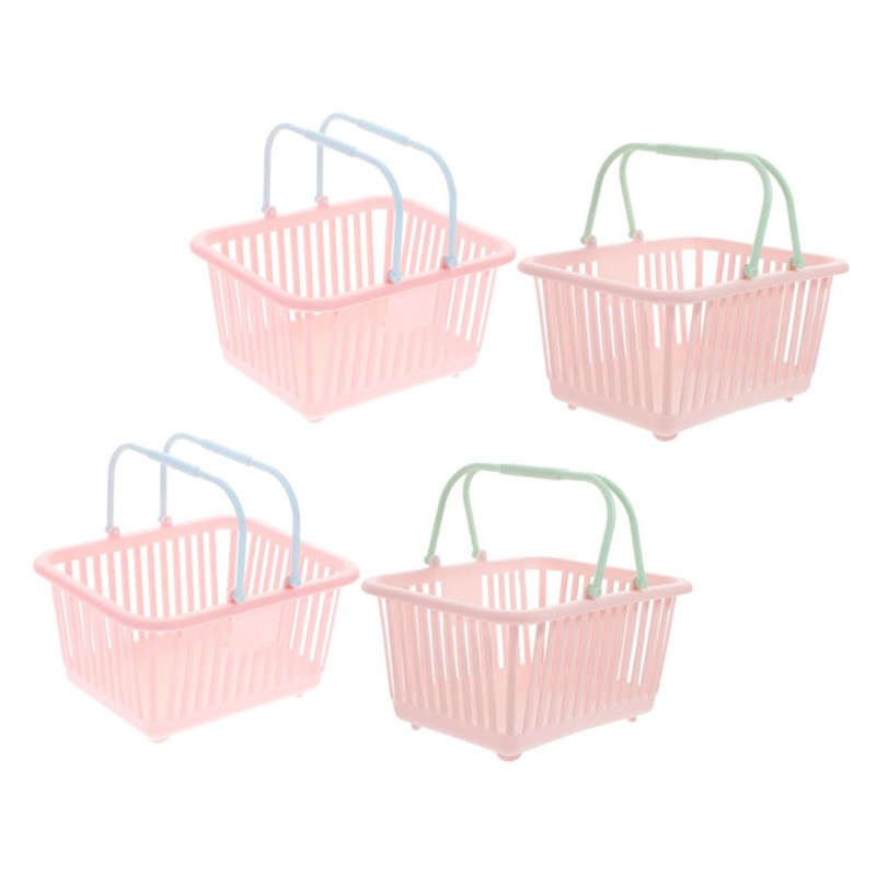 VILLFUL 4pcs Storage Baskets with Open Design Desktop Organizers for