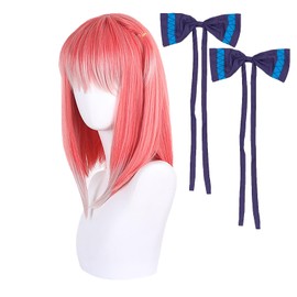 Milky Time Bride Nino Nakano Cosplay Wig, Halloween Anime Wig, Short
