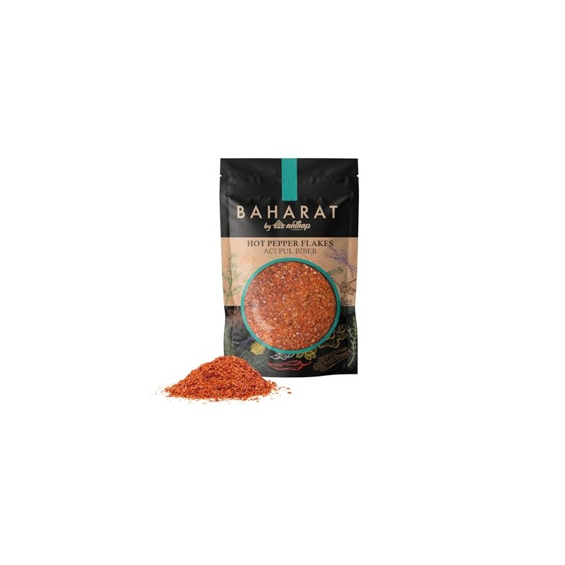 BAHARAT by Anthap Natural Dried Hot Pepper Flakes, Premium Quality,