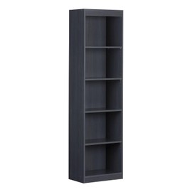 Maykoosh Asian Aesthetic Heavy Duty Floor Standing Bookcase - Stylish, Space-Saving Bookshelf with Adjustable Shelves for Home or Office Use Blueberry/5 Tier Narrow