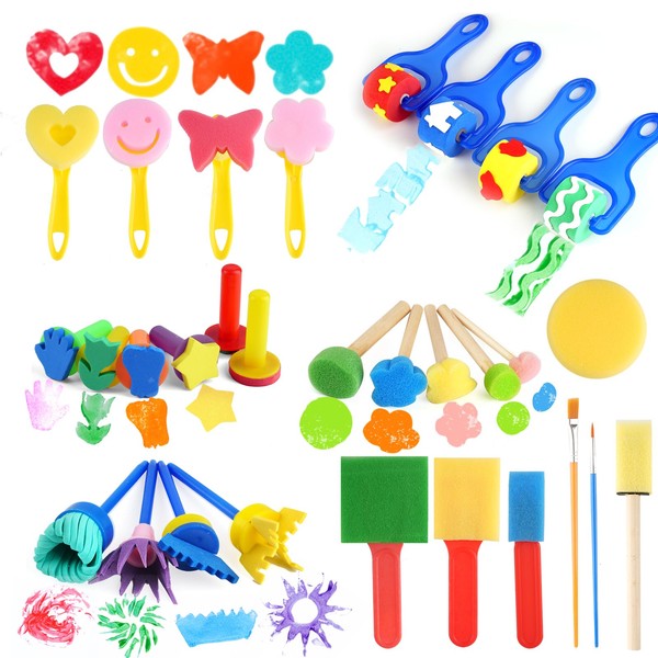 30 Piece Sponge Brush Set Children, Can Be Reused Sponge