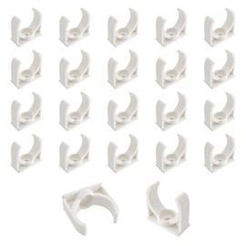 AUXBC 20pcs 20mm PVC Water Pipe Clamps, 0.79inch OD U-Shape Buckles Tubing Clamps Hose Hangers Water Pipe Support