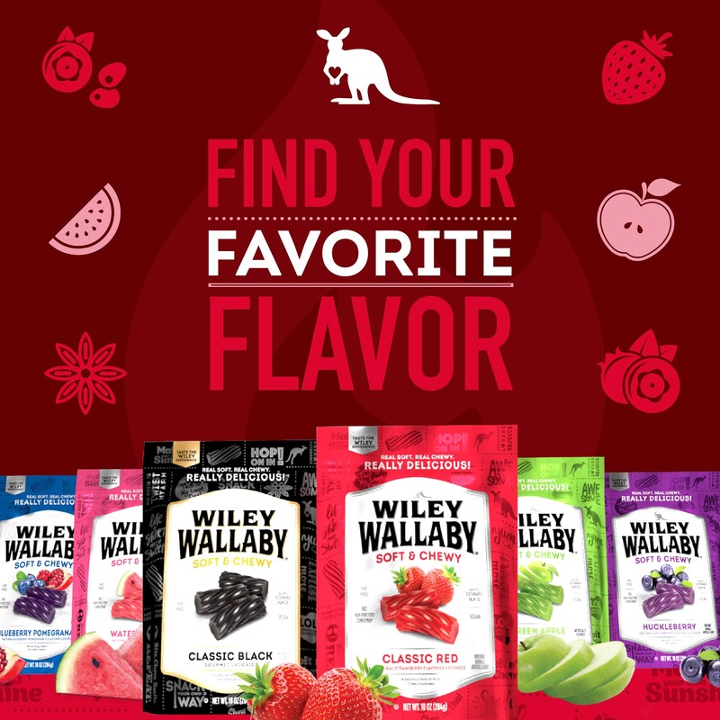 Wiley Wallaby Licorice 24 Ounce Classic Gourmet Soft & Chewy