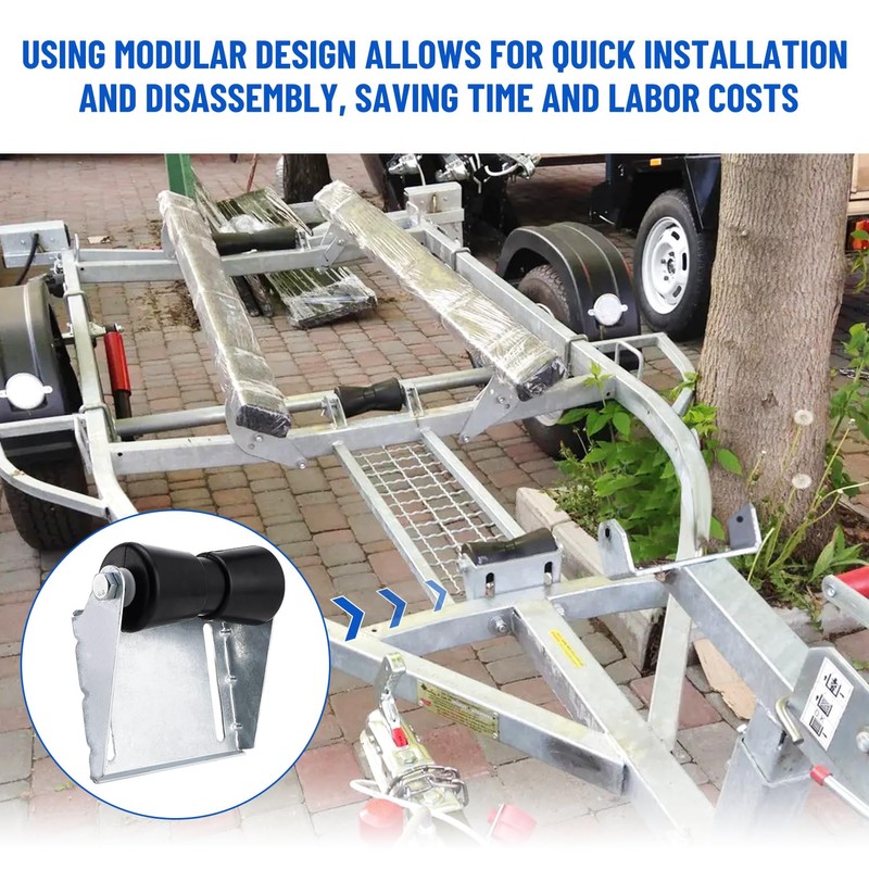 Venussar Boat Trailer Rollers with Brackets 10" Keel Roller Assembly