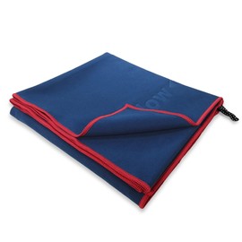 Flow Hydro Sport Towel - Microfiber Quick Dry Swimming Towels for Swim, Pool, Triathlon, and Other Water Sports in Medium, Large, Extra Large, and Hooded Sizes (Navy, Large (60" x 30"))