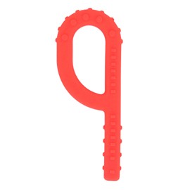 P Shape Sensory Chew Toy Reliable Silicone Buccal Muscle Rehabilitation Buccal Motor Stimulation Chew Tool for Children Red