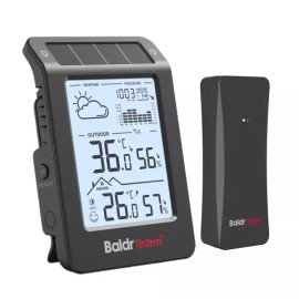 BaldrTherm 무선 기상 관측소 듀얼 존 실내 및 실외/집 온도 습도 모니터 자동 스마트 백라이트 BaldrTherm Wireless Weather Station Dual Zone Indoor and Outdoor/Home Temperature Humidity Monitor with Auto Smart Backlight