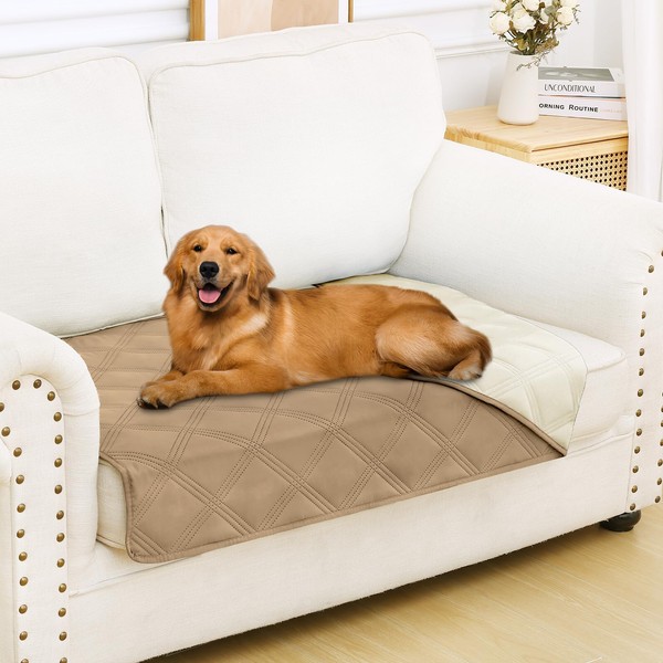 smiry Waterproof Dog Bed Cover Blanket, Soft Reversible Pet Blanket,