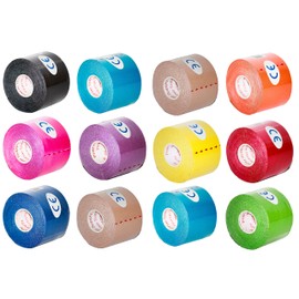 Kinesiology Tape Pro, Athletic Waterproof Muscle Support Adhesive Kinesio Sport Tape for Athletes 2 inches x 16.4 feet, 4 Rolls, Light Blue