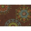 Richloom Fabric Arial Chocolate Brown Aqua Green Cinnamon Upholstery