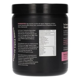 Myo (4g) + D-Chiro Inositol (100mg) relación 40:1 con CoQ10 (100mg), Magnesio, Zinc, Vitamina D3 y Probióticos – Suplemento Alimenticio en Polvo para 