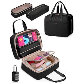 Fasrom Discreet Bag for Toys, Private Toy Storage Bag with Lockable Zipper and Detachable Pouches, Travel Toy Box Organizer for Adult Men and Women, Black (Bag Only, Patent Design)